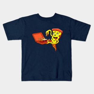 Monstrous Pizza Feasting Kids T-Shirt